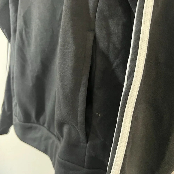 Adidas NWT Mens 3 Stripe Black White Hoodie H09262 M - Picture 9 of 14